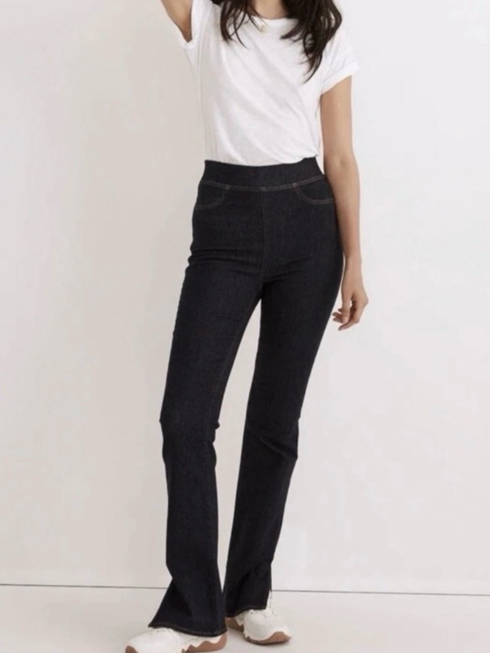 Madewell Pull-On Skinny Flare Split-Hem Jeans - 28